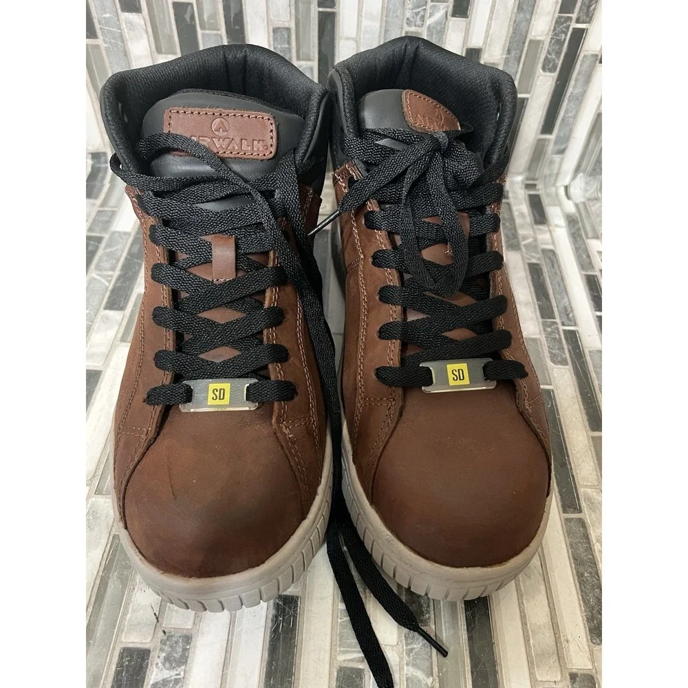 Men's Deuce SD10 Comp Toe Safety Shoes -‎ Brown 9.5